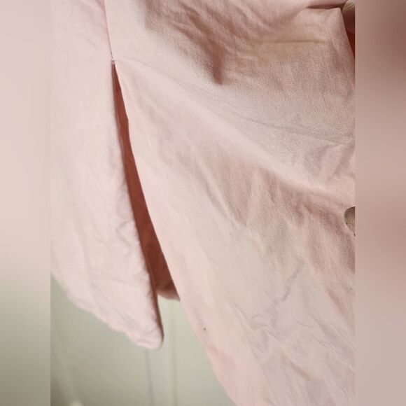 Silk House L 100% SILK Pink  Shrtslv Split Hem Buttons Up Women TopBlouse Shirt - Picture 6 of 7